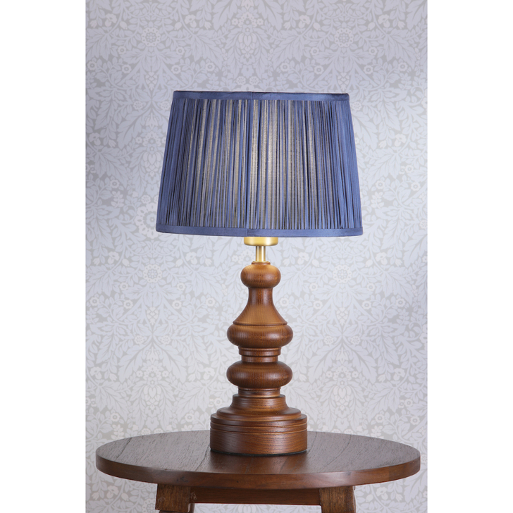 Laura Ashley Millbrook Dark Wood Industrial Table Lamp Complete With Brass Detaling - Base Only