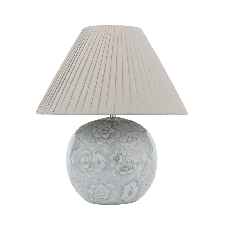 Laura Ashley Montford Table Lamp Blue Ceramic With Shade