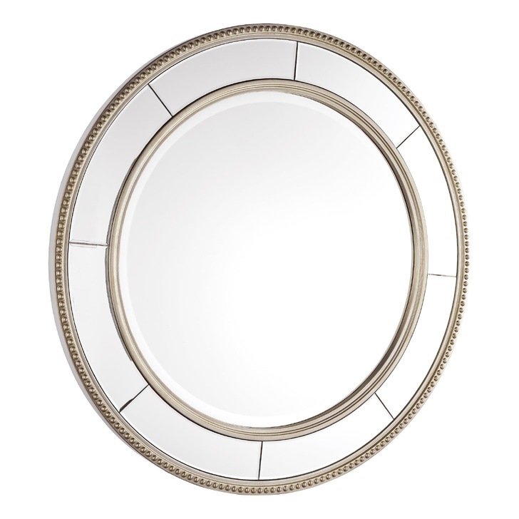 Laura Ashley Nolton Round Mirror With Champagne Detail