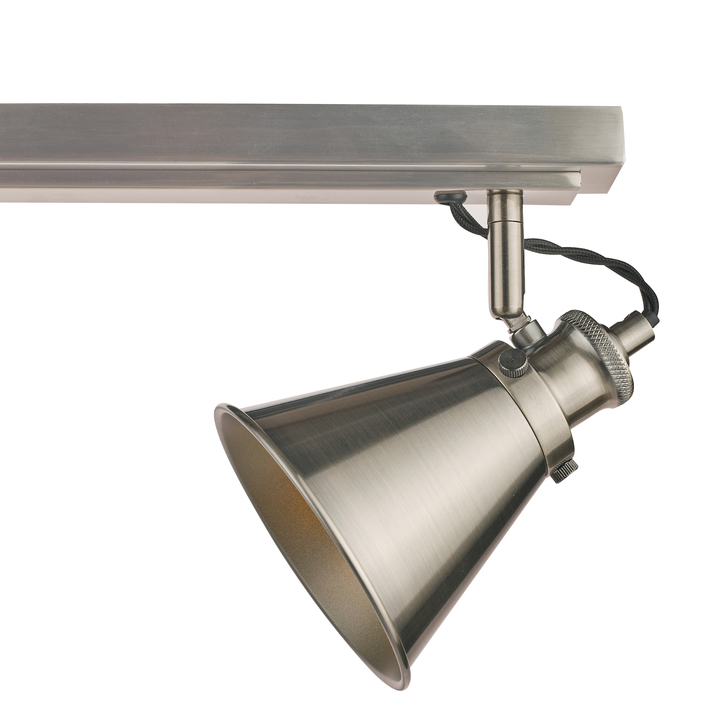 Laura Ashley Rufus 3 Light Bar Spotlight Industrial Nickel