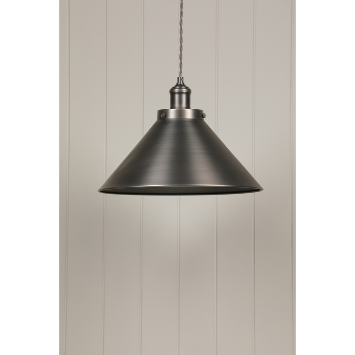 Laura Ashley Rufus Pendant Industrial Nickel