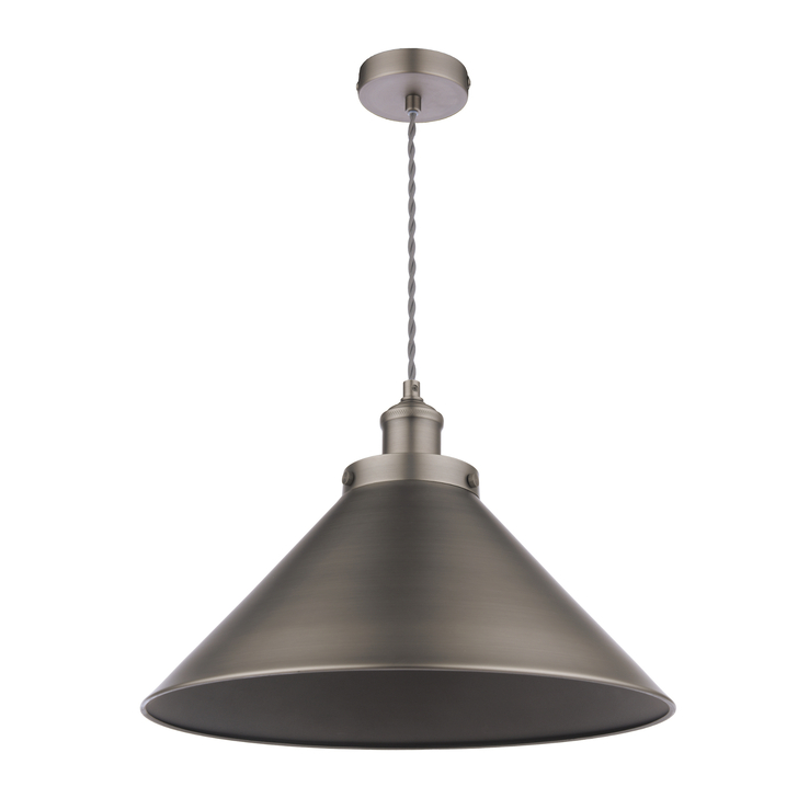 Laura Ashley Rufus Pendant Industrial Nickel