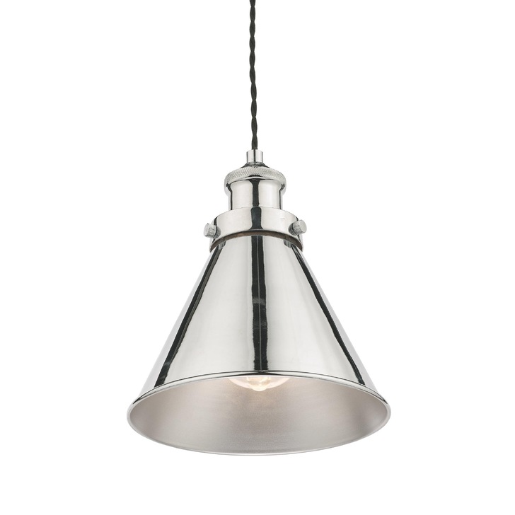 Laura Ashley Rufus Polished Chrome Single Pendant