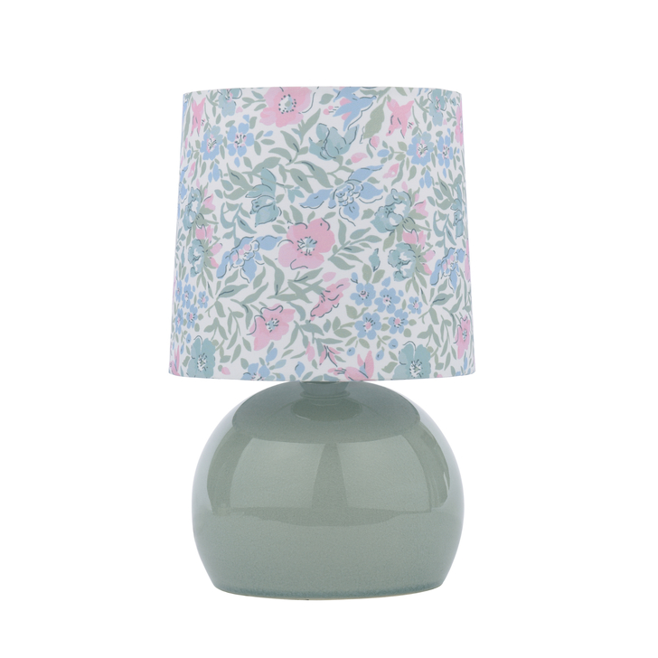 Laura Ashley Sherston Table Lamp Blue Crackle Glaze With Shade