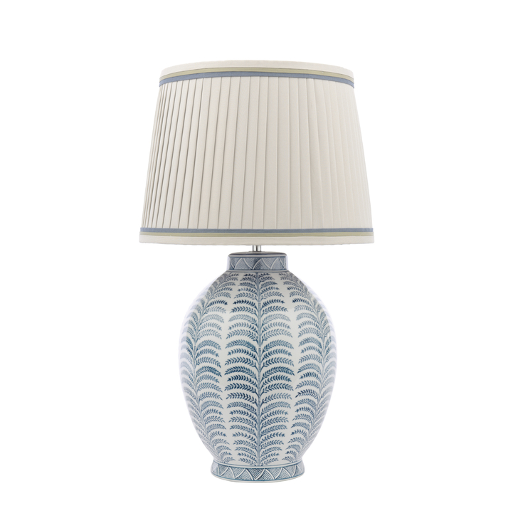 Laura Ashley Stannard Table Lamp Blue Ceramic With Shade