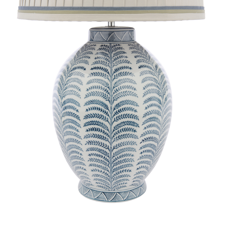 Laura Ashley Stannard Table Lamp Blue Ceramic With Shade