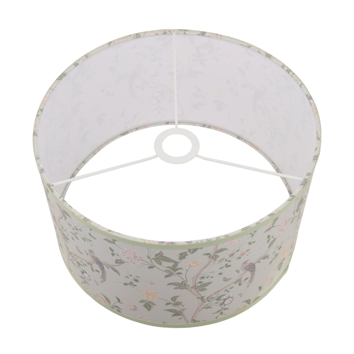 Laura Ashley Summer Nature Inspired 38cm Green Cotton Drum Shade