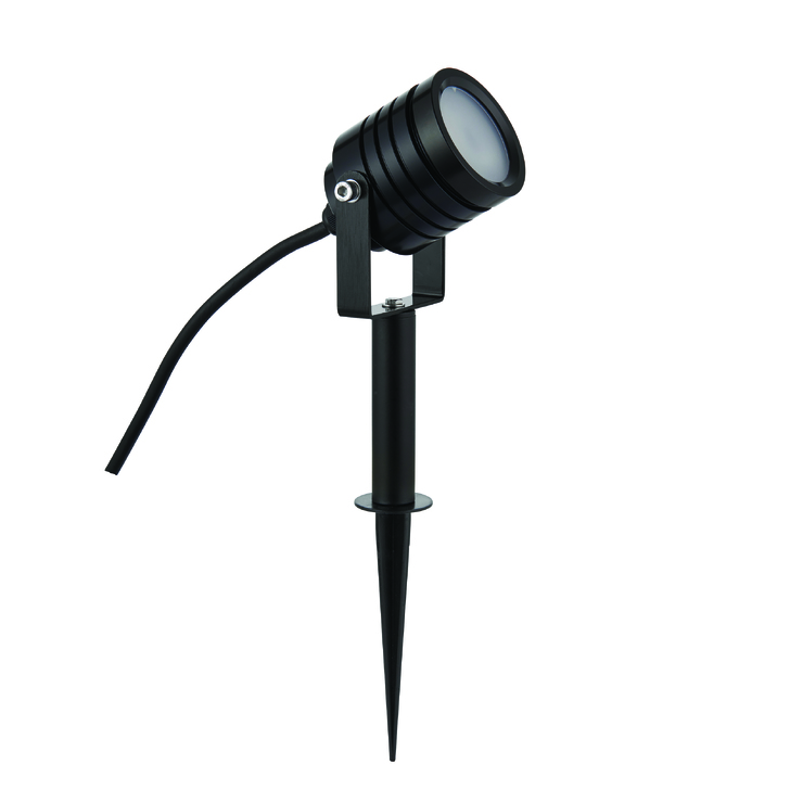 Led Ground Exterior IP65 Black Spike Light - 4000K