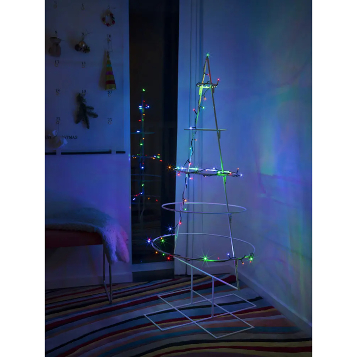 Light Set 50 Multi Colour Led Dark Green Wire Indoor IP20