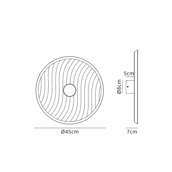 Mantra Acustic Coffee Finish 45cm Led Wall Light - 3000K