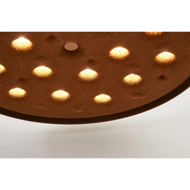 Mantra Acustic Coffee Finish 52cm Round Dimmable Led Pendant Light - 3000K