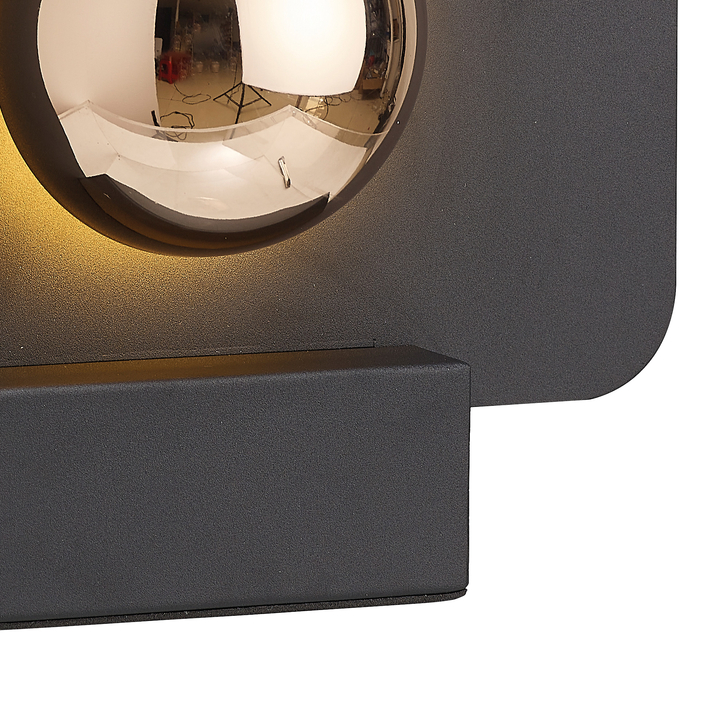 Mantra Alba Black And French Gold Led Bedside Table Lamp - 3000K