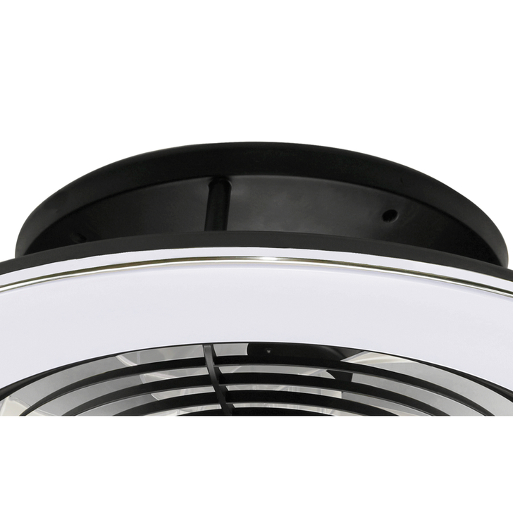 Mantra Alisio Black LED Ceiling Light With Built-In Reversible Fan C/W Remote Control