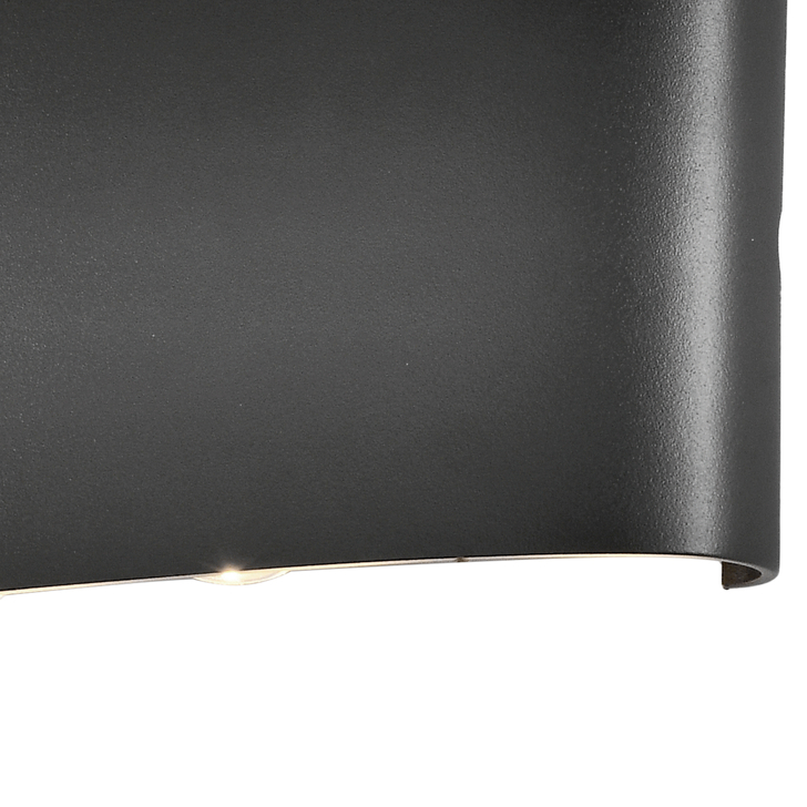 Mantra Arcs Large Sleek Anthracite Up And Down Flush Exterior Wall Light - IP54 - 3000K