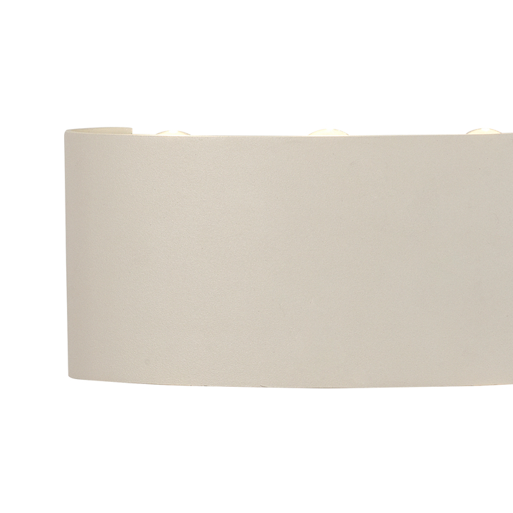 Mantra Arcs Sleek White Up And Down Flush Exterior Wall Light - IP54 - 3000K