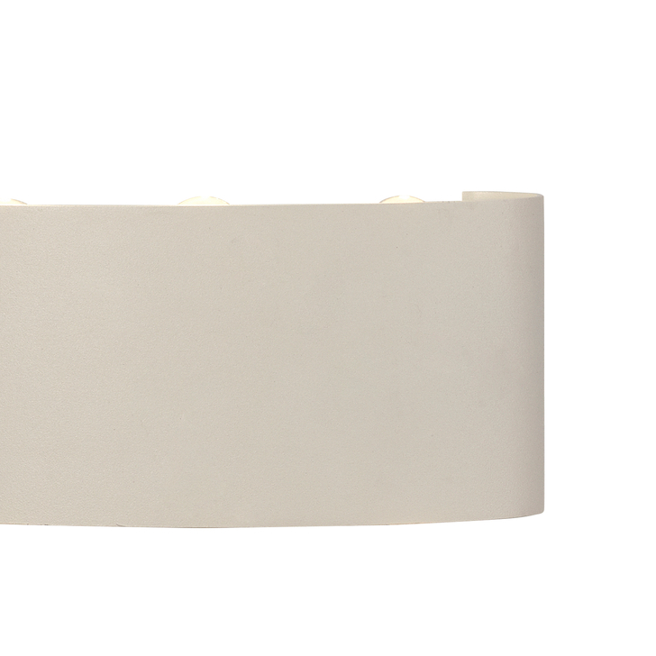 Mantra Arcs Sleek White Up And Down Flush Exterior Wall Light - IP54 - 3000K