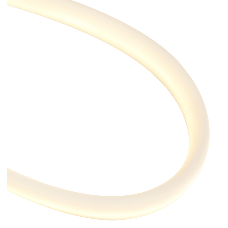 Mantra Armonia Chrome, Semi-Flush Medium Loop Led Ceiling Light With 360 Degree Light Spread - 3000K