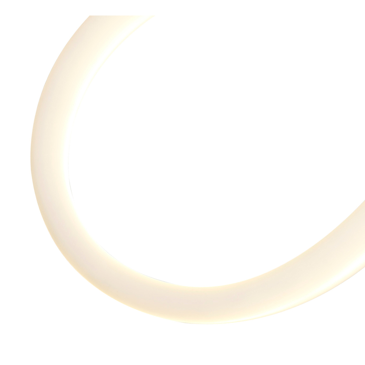 Mantra Armonia Chrome, Semi-Flush Small Loop Led Ceiling Light With 360 Degree Light Spread - 3000K