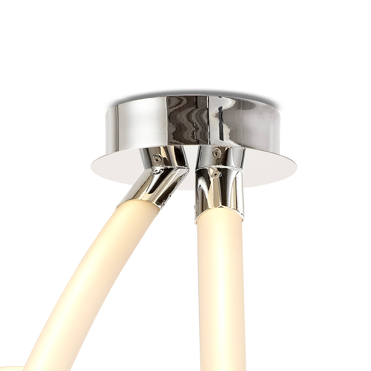 Mantra Armonia Chrome, Semi-Flush Wave Led Ceiling Light With 360 Degree Light Spread - 3000K