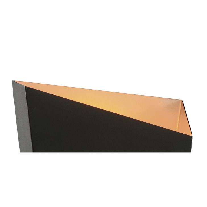 Mantra Asimetric Rhombus Black And Gold 1 Light Wall Light