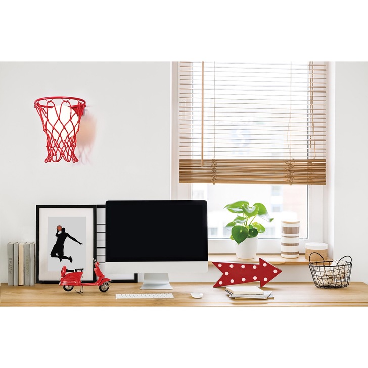 Mantra Basketball Wall Light Matt Red