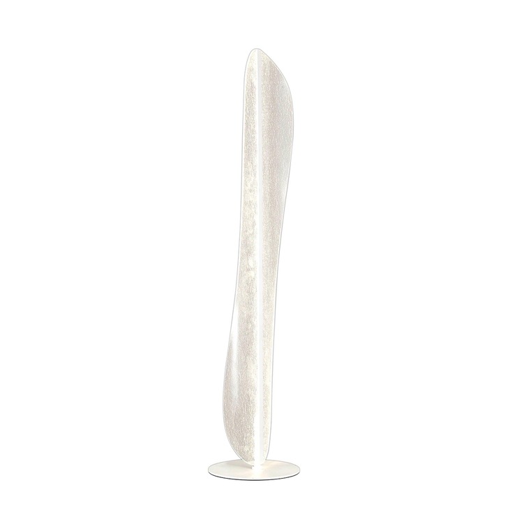 Mantra Bianca Crackled Acrylic Effect Large LED Floor Lamp White - 3000K