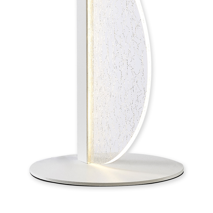 Mantra Bianca Crackled Acrylic Effect Small LED Table Lamp White - 3000K