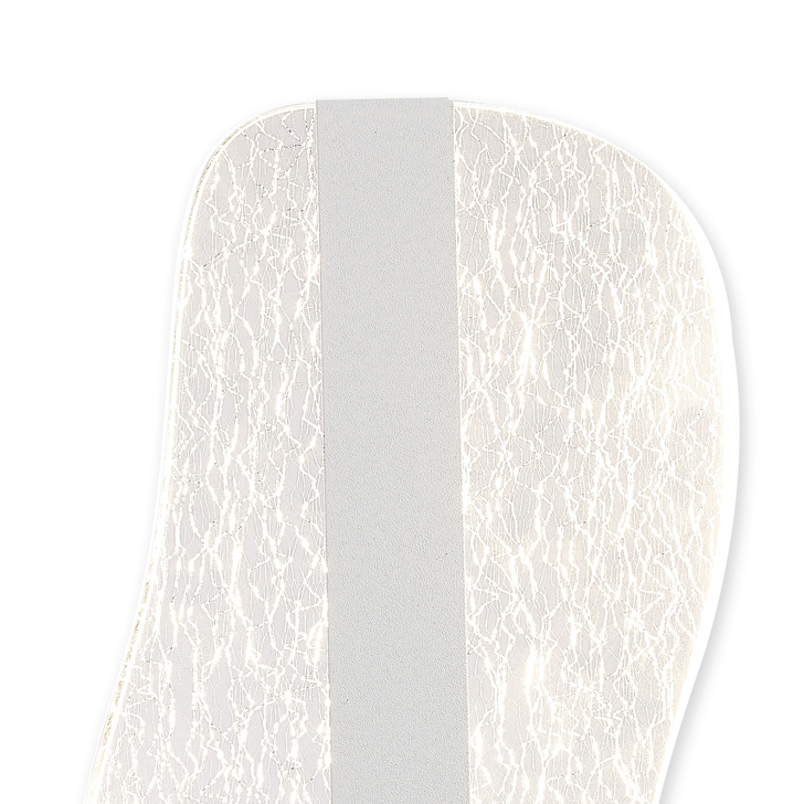 Mantra Bianca Crackled Acrylic Effect Small LED Wall Light White - 3000K