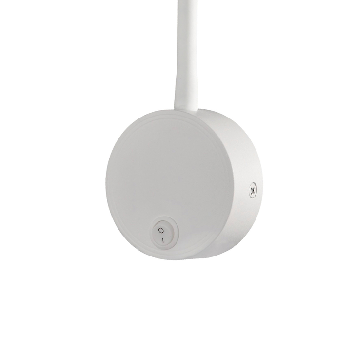 Mantra Boavista Round Headed White Adjustable Switched Bedside Led Reader Wall Light - 3000K