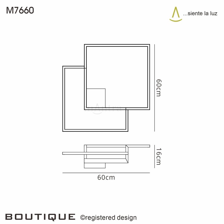 Mantra Boutique Flush LED Ceiling Light White - 3000K