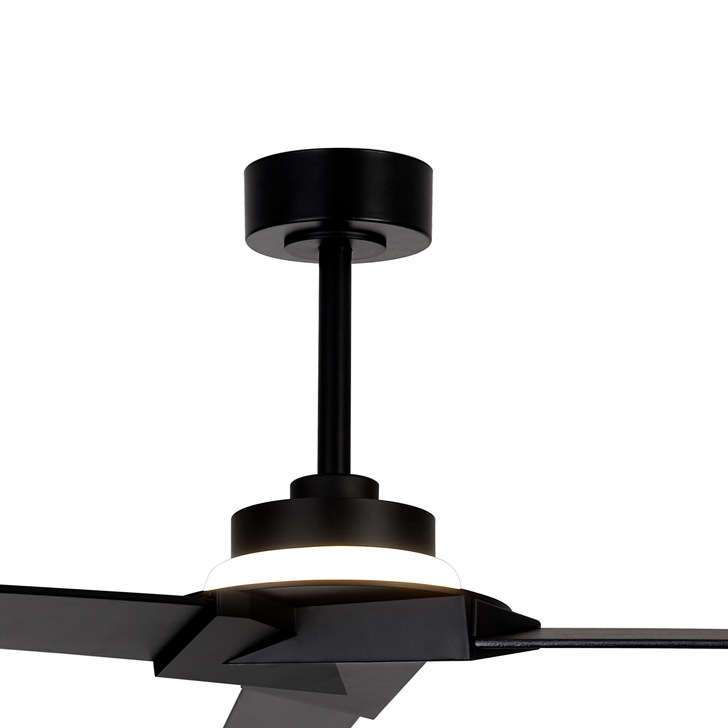 Mantra Brisa Black Mini IP44 Led Ceiling Fan Light Controllably Via Remote - 2700K - 5000K