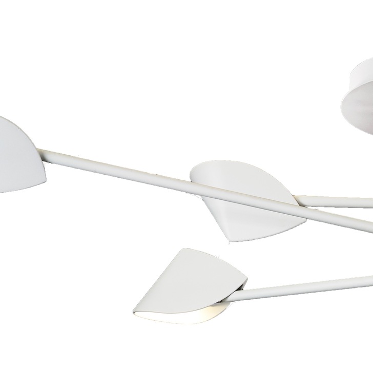 Mantra Capuccina Large LED 6 Light Semi-Flush Ceiling Light White - 3000K