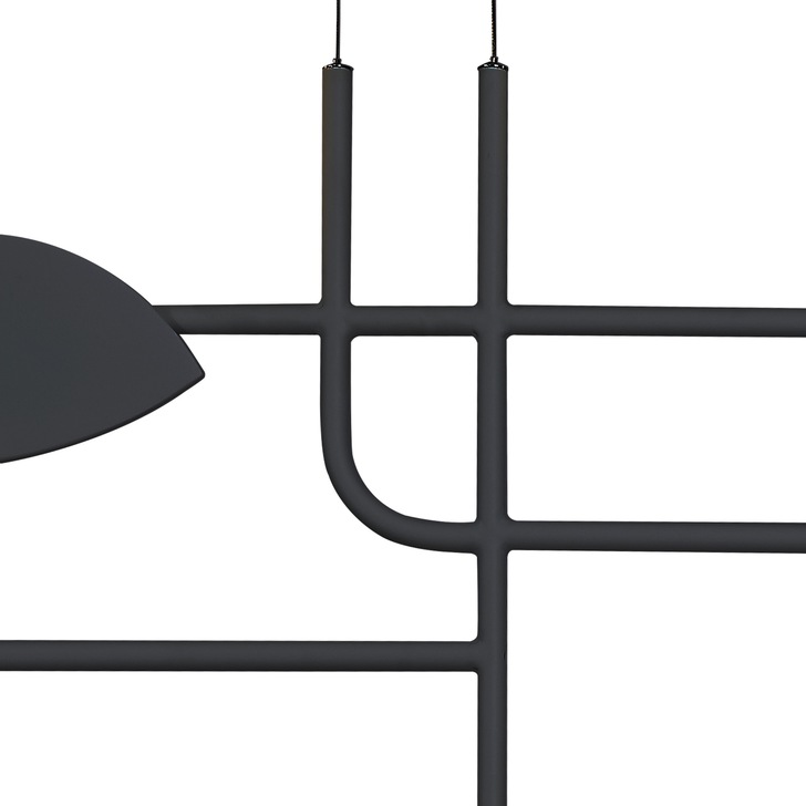 Mantra Capuccina LED 6 Light Linear Pendant Black - 3000K