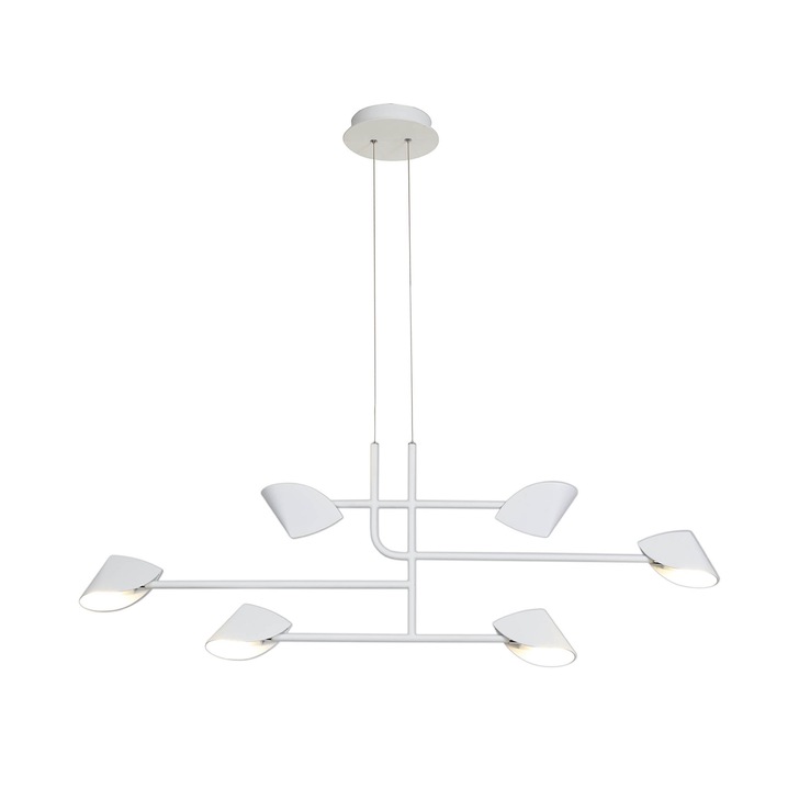 Mantra Capuccina LED 6 Light Linear Pendant White - 3000K