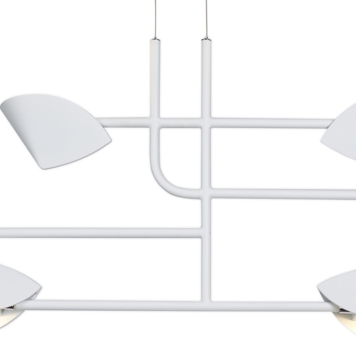 Mantra Capuccina LED 6 Light Linear Pendant White - 3000K