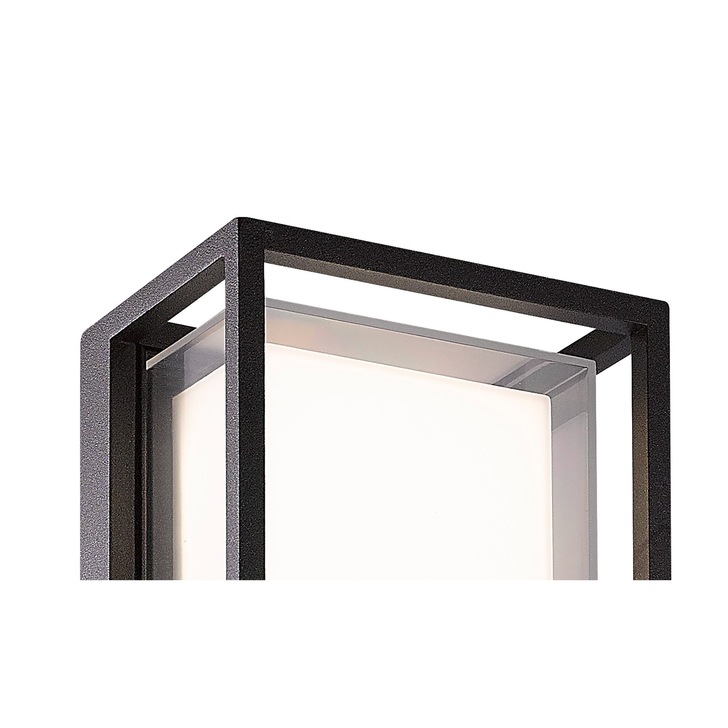 Mantra Chamonix Rectangular LED Exterior Wall Light Dark Grey - 3000K, IP65