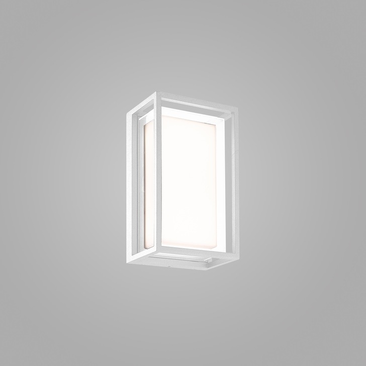 Mantra Chamonix Rectangular LED Exterior Wall Light White - 3000K, IP65