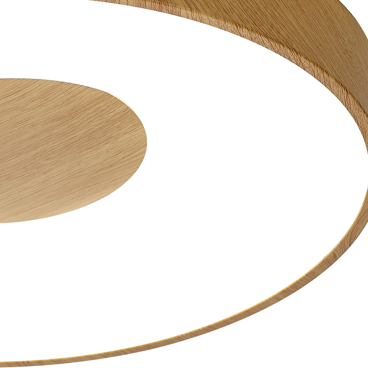 Mantra Coin 56W LED Round Ceiling Light Wood Effect