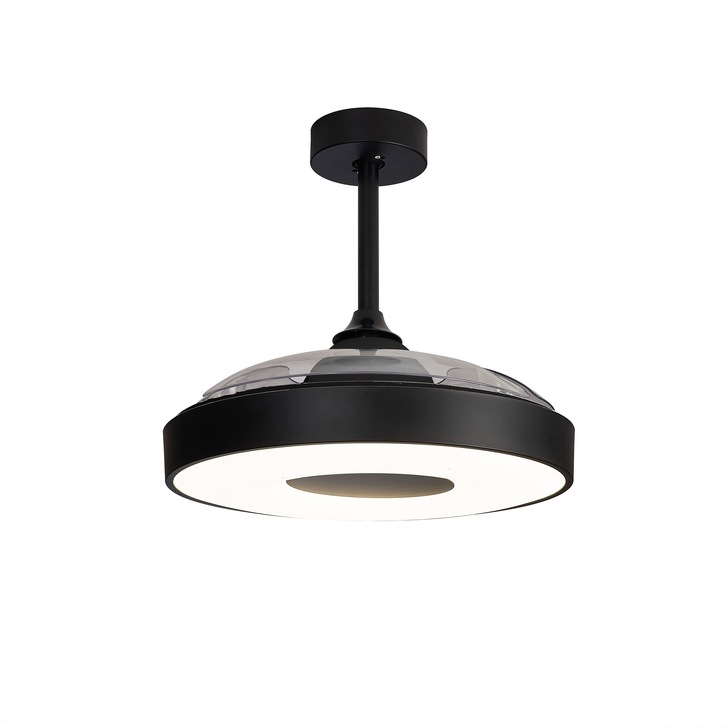 Mantra Coin Air Black LED Ceiling Fan Light With Remote Control