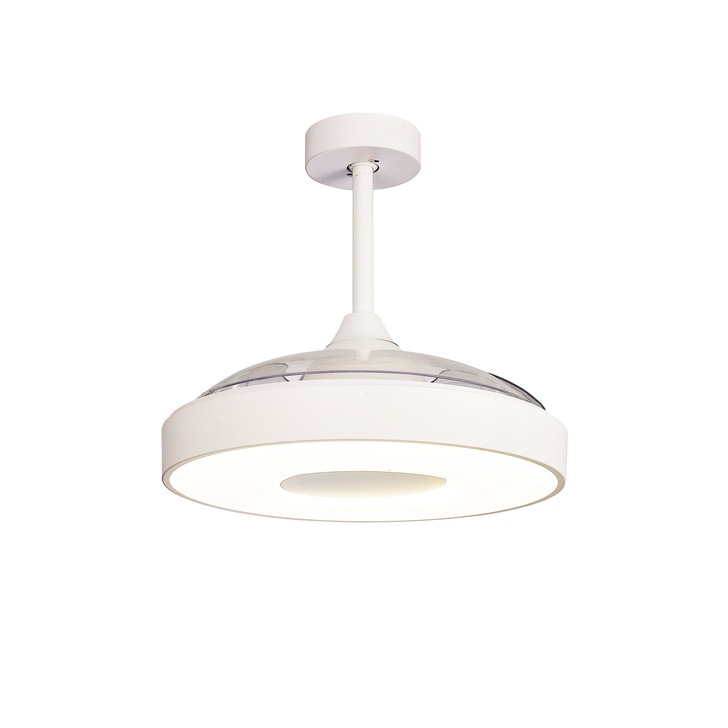 Mantra Coin Air White LED Ceiling Fan Light With Remote Control