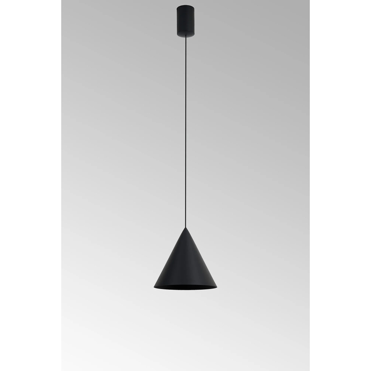 Mantra Cono 18cm Black Metal Single Led Pendant Light - 3000K