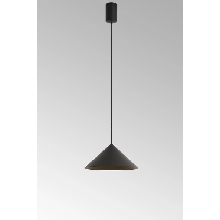 Mantra Cono 24cm Black Metal Single Led Pendant Light - 3000K