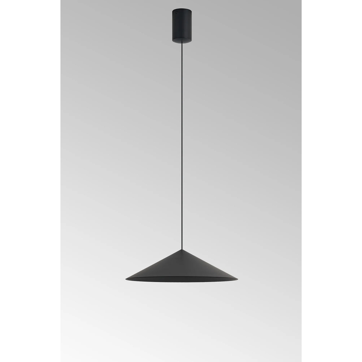 Mantra Cono 30cm Black Metal Single Led Pendant Light - 3000K