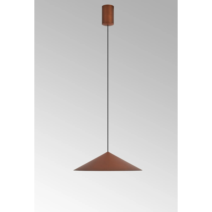 Mantra Cono 30cm Copper Finish Metal Single Led Pendant Light - 3000K