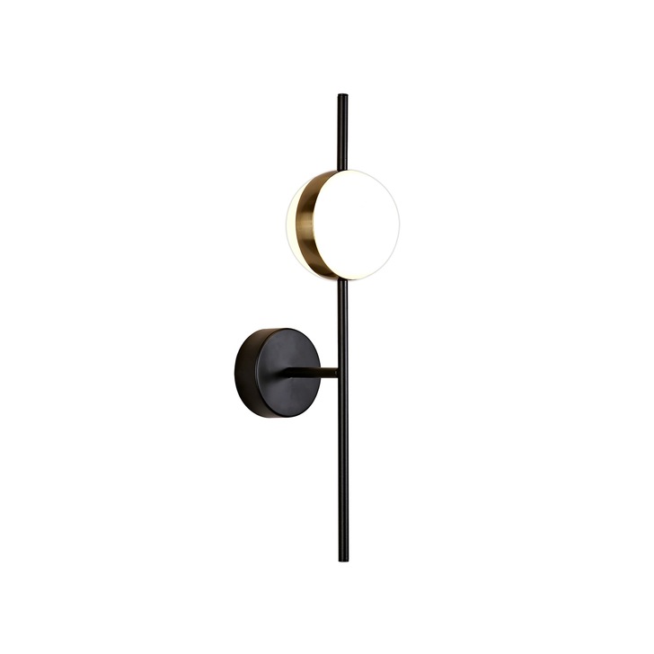 Mantra Cuba LED Wall Light Black & Gold - 3000K