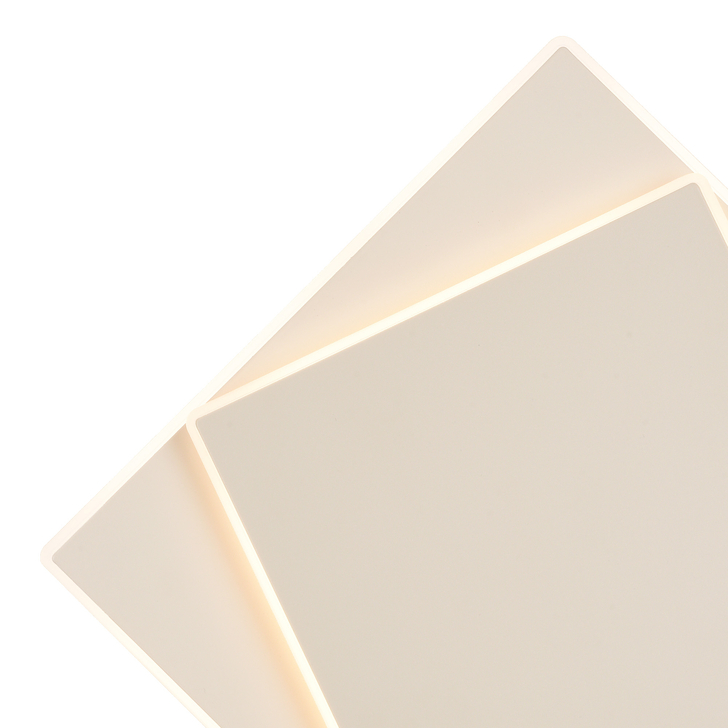 Mantra Dakla White Large Square Flush Led Wall/Ceiling Light - 3000K