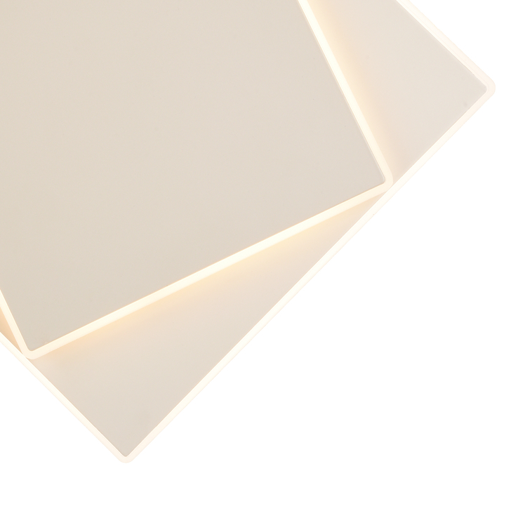 Mantra Dakla White Large Square Flush Led Wall/Ceiling Light - 3000K