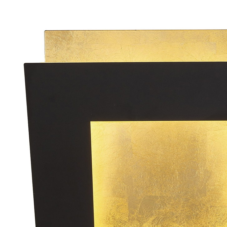 Mantra Dalia Black And Gold Extra Large Square Led Wall Light - M8145 - 3000K