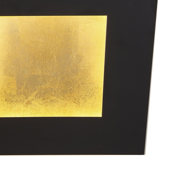 Mantra Dalia Black And Gold Extra Large Square Led Wall Light - M8145 - 3000K