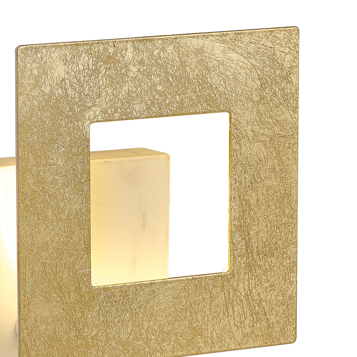 Mantra Dalia M8519 Gold/White Marble Square Led Table Lamp - 3000K